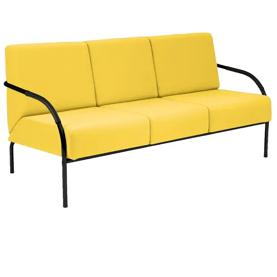 SPA 3 černý lak, koženka AN 036 - koženka žlutá